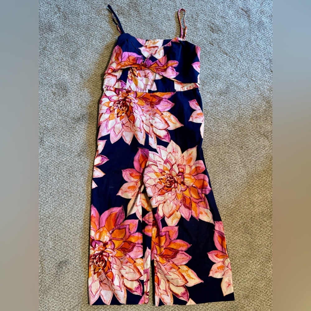 Trina Turk cotton cropped jumpsuit size 14 #2